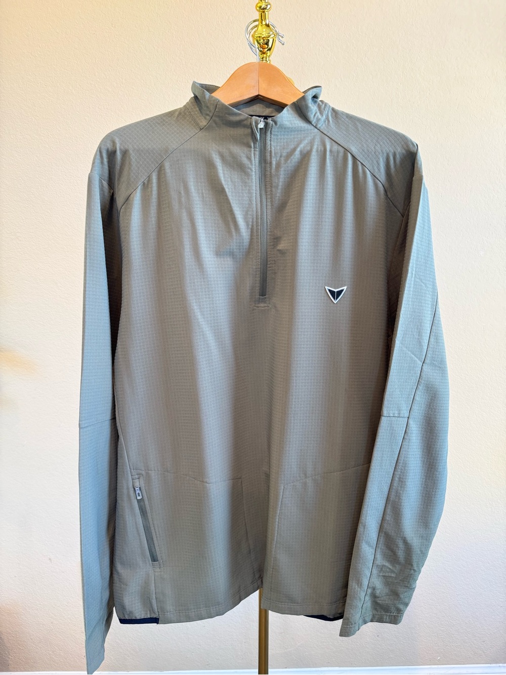 Korsa By Roadrunner Tech Quarter Zip Pullover Men’s XL Green Thermal Running